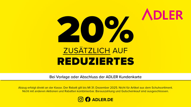 Rabatt bei Adler