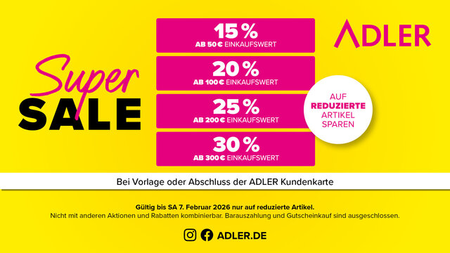 Sale bei Adler Mode